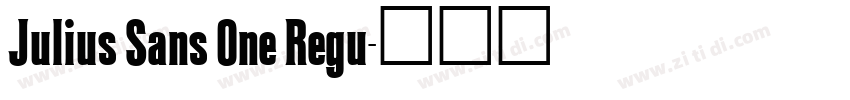 Julius Sans One Regu字体转换